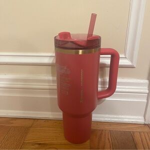 Brand New - Stanley Starbucks Berry Glitter Pink Gold Trim 40 oz Tumbler Cup